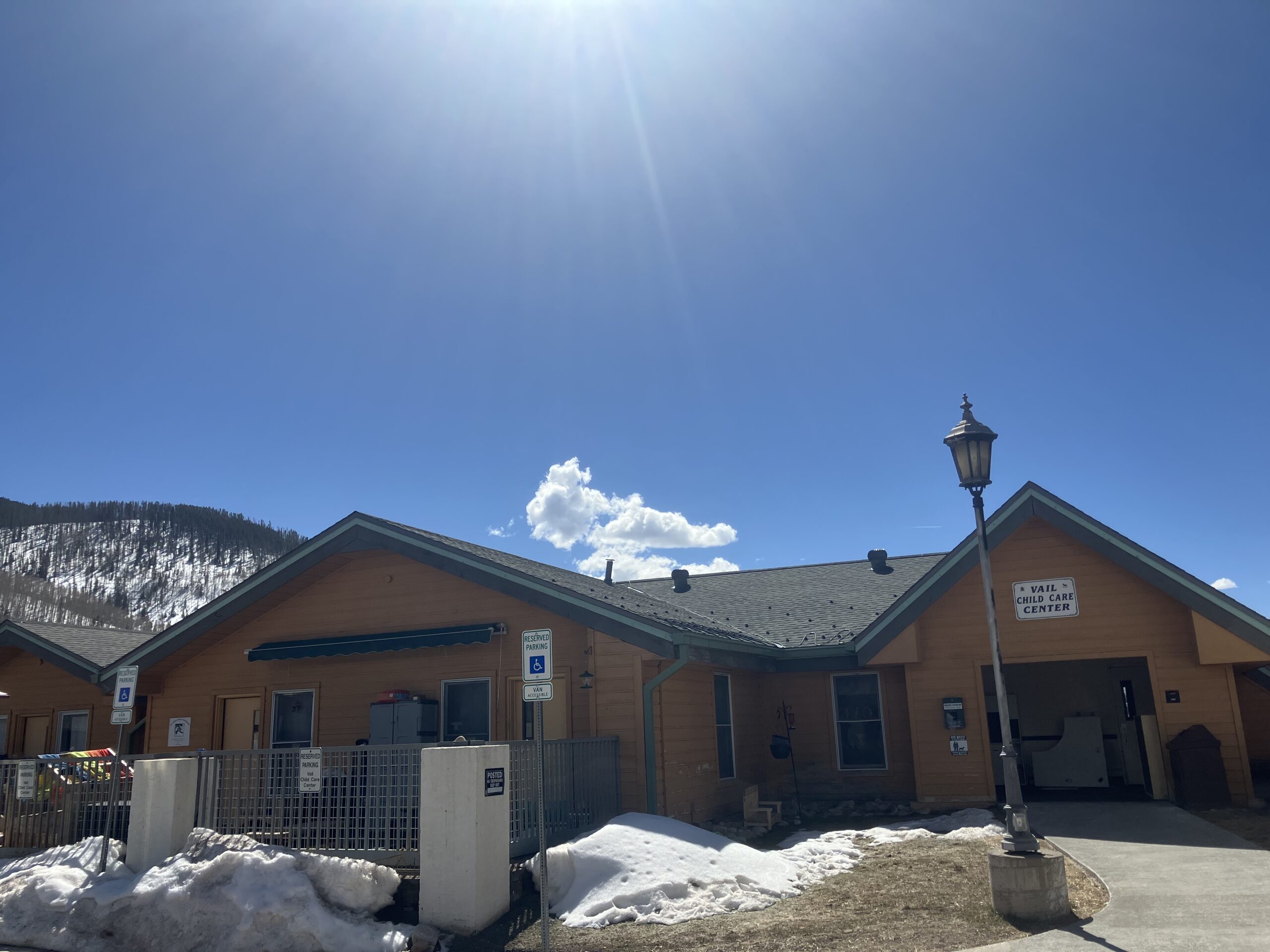 Vail Child Care Center on a sunny winter day